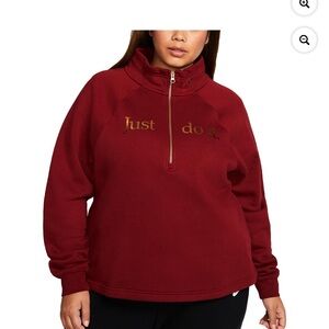 Nike women plus fleece fitness athletic jacket size 1x new